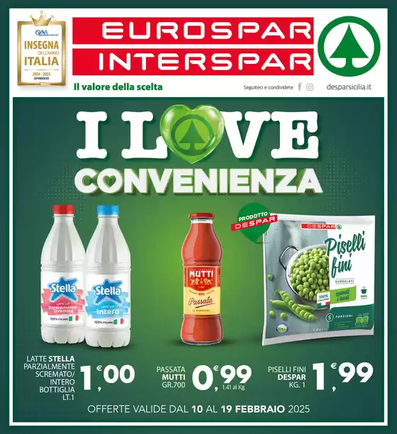 Volantino Interspar a Palagonia | I love convenienza | 10/2/2025 - 19/2/2025