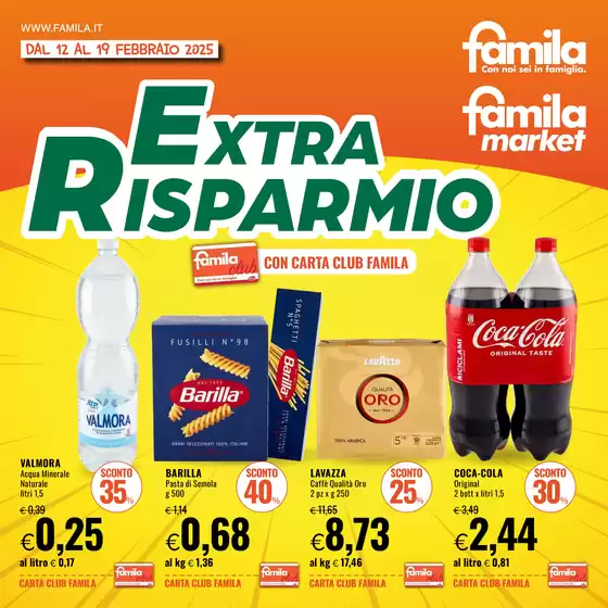 Volantino Famila Market a Santarcangelo di Romagna | Extra risparmio | 12/2/2025 - 19/2/2025