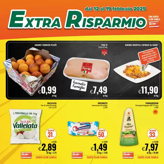 Volantino Famila Market a Santarcangelo di Romagna | Extra risparmio | 12/2/2025 - 19/2/2025