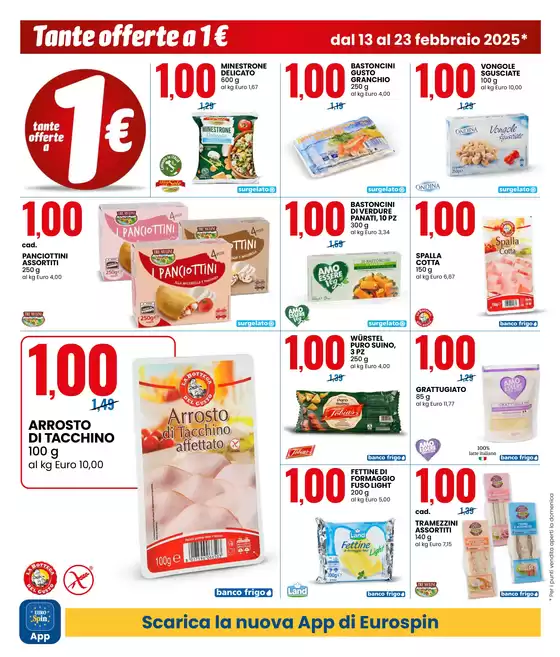 Volantino Eurospin a Chivasso | Tante offerte a 1€ euro | 13/2/2025 - 23/2/2025