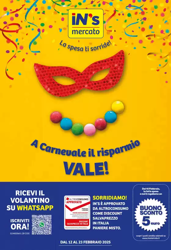 Volantino IN'S a Pomezia | A carnevale il risparmio vale! | 12/2/2025 - 23/2/2025