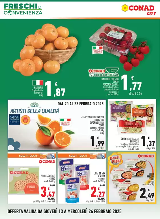 Volantino Conad City a San Felice sul Panaro | Freschi di convenienza | 13/2/2025 - 26/2/2025