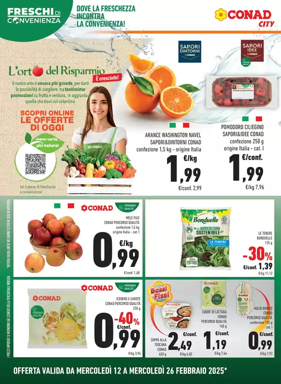 Volantino Conad City a Mandello del Lario | Freschi di convenienza | 12/2/2025 - 26/2/2025