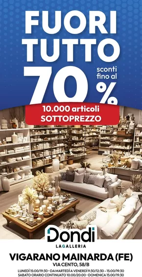 Offerte di Arredamento a Cesenatico | Fuori Tutto sconti fino al 70% in Dondi Arreda | 11/2/2025 - 28/2/2025