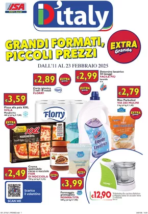 Offerte di Iper e super a Mogoro | Grandi formati, piccoli prezzi in D'Italy | 11/2/2025 - 23/2/2025