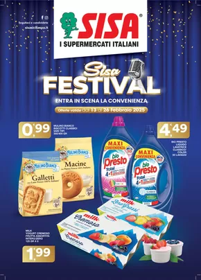 Offerte di Iper e super a Cammarata | Sisa festival in Sisa | 13/2/2025 - 26/2/2025