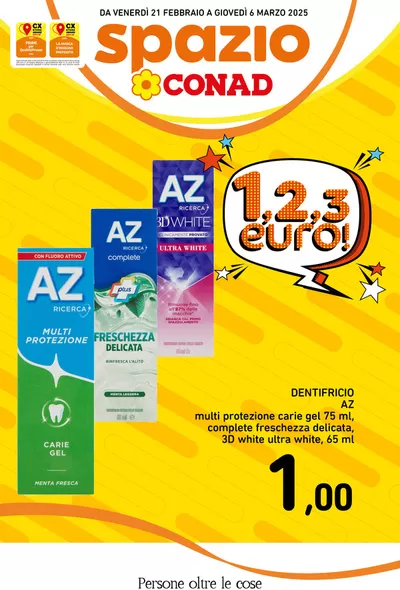 Offerte di Iper e super a Anzano del Parco | Offere Spazio Conad: 1,2,3 euro! in Spazio Conad | 21/2/2025 - 6/3/2025