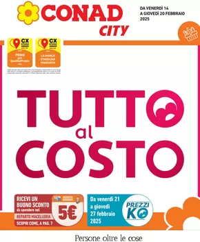 Volantino Conad City a Venezia | Tutto al costo | 14/2/2025 - 20/2/2025