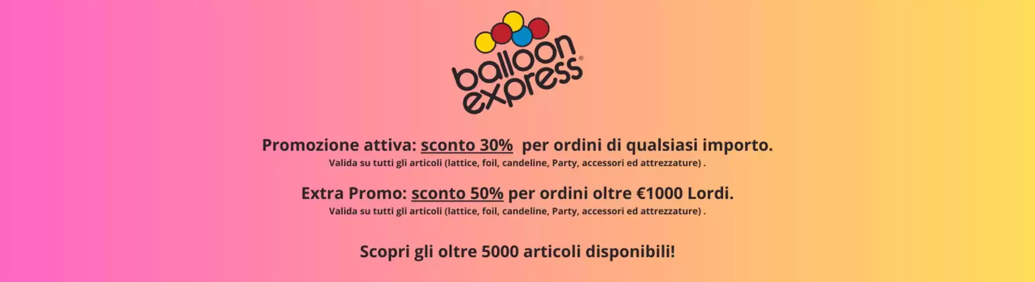 Volantino Balloon Express a Albignasego | Promozione | 12/2/2025 - 28/2/2025