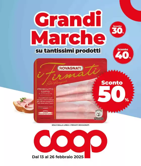 Volantino Coop a Borgaro Torinese | Grandi marche - sconto 30% 40% 50% | 13/2/2025 - 26/2/2025