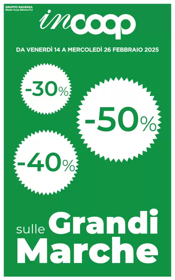 Volantino Coop a Avola | 30% 40% 50% sulle grandi marche | 14/2/2025 - 26/2/2025