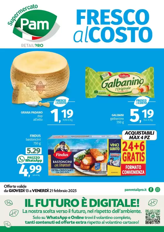 Volantino Pam RetailPro a Salento | Fresco al costo | 13/2/2025 - 21/2/2025