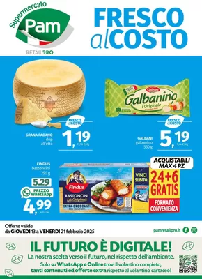 Offerte di Iper e super a Caianello | Fresco al costo in Pam RetailPro | 13/2/2025 - 21/2/2025