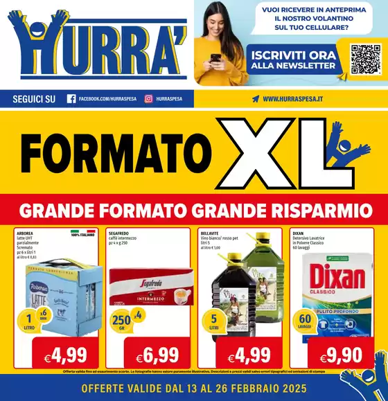 Volantino Hurrà Discount a Montegiorgio | Formato XL | 13/2/2025 - 26/2/2025