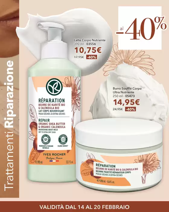 Volantino Yves Rocher a Limbiate | Bodycare routine 40% | 14/2/2025 - 20/2/2025