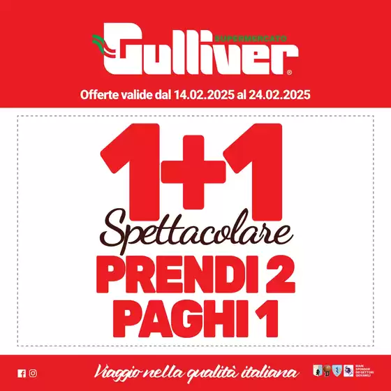 Volantino Gulliver a Sestri Levante | 1+1 | 14/2/2025 - 24/2/2025