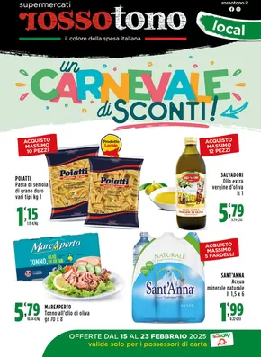 Offerte di Iper e super a Cammarata | Un carnevale di sconti! in Supermercati Rossotono Local | 15/2/2025 - 23/2/2025