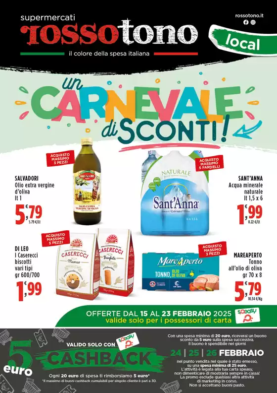 Volantino Supermercati Rossotono Local a Corato | Un carnevale di sconti! | 15/2/2025 - 23/2/2025