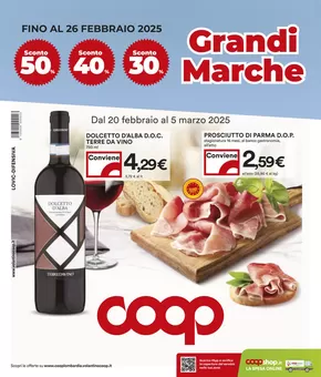 Volantino Coop a Gualtieri | Grandi marche - 30% 40% 50% | 20/2/2025 - 5/3/2025