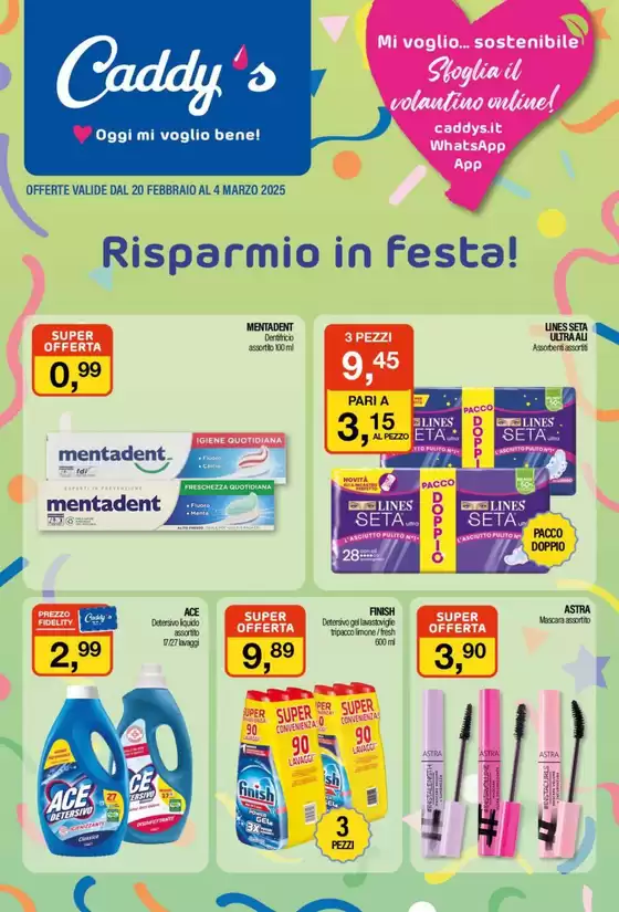 Volantino Caddy's a Tarcento | Risparmio in festa! | 19/2/2025 - 4/3/2025