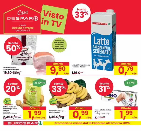 Volantino Eurospar a Guastalla | Sconti fino al 50%  | 20/2/2025 - 5/3/2025