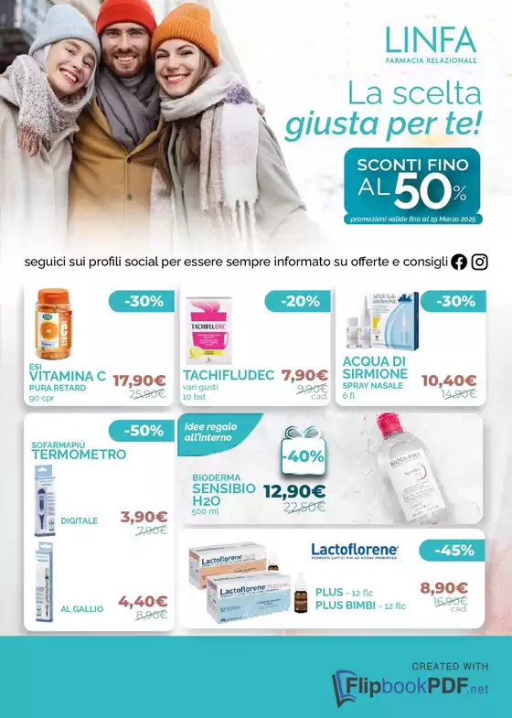 Volantino Linfa Farmacie a Mascalucia | La Scelta giusta per te! | 21/2/2025 - 19/3/2025