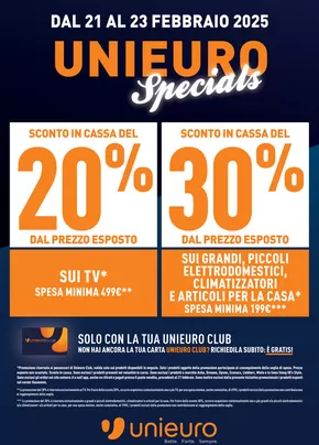 Offerte di Elettronica a Cerenova | Unieuro specials! in Unieuro | 21/2/2025 - 23/2/2025