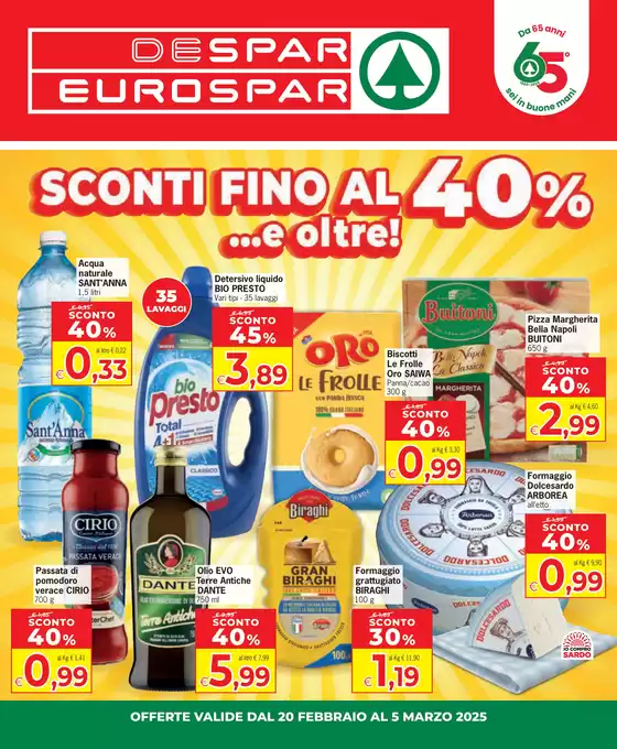 Volantino Eurospar a Cagliari | Sconti fino al 40%... e oltre! | 21/2/2025 - 5/3/2025