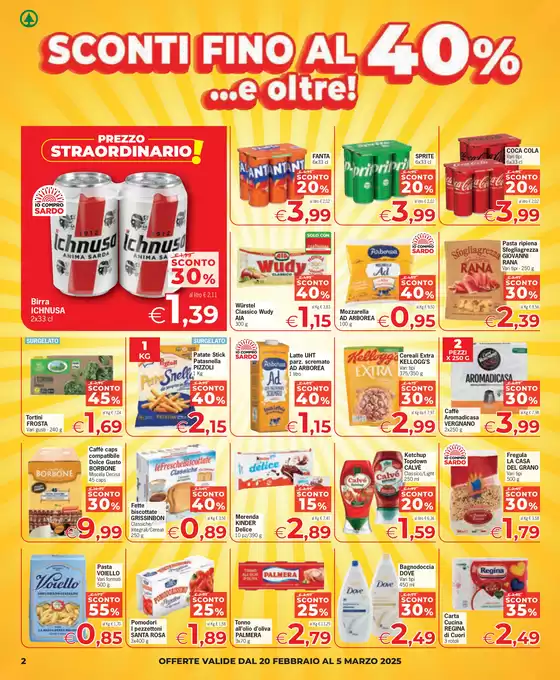 Volantino Eurospar a Cagliari | Sconti fino al 40%... e oltre! | 21/2/2025 - 5/3/2025