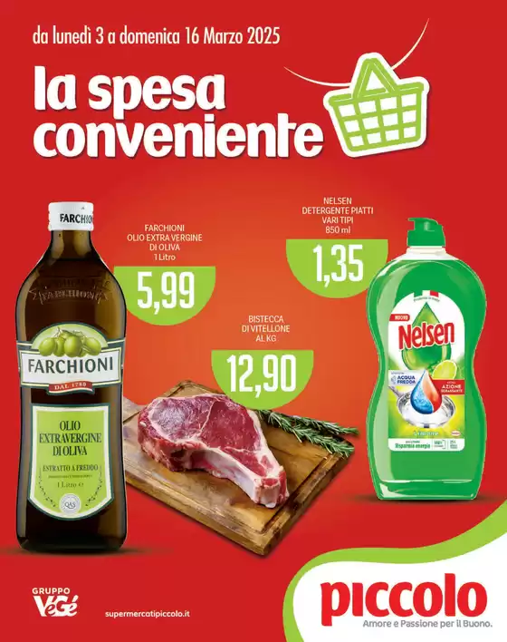 Volantino Supermercati Piccolo a Castello di Cisterna | La spesa conveniente | 3/3/2025 - 16/3/2025