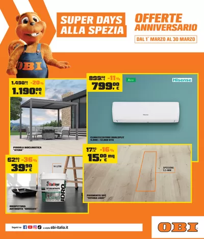 Offerte di Bricolage a Aulla | Anniversario La Spezia! in OBI | 1/3/2025 - 30/3/2025