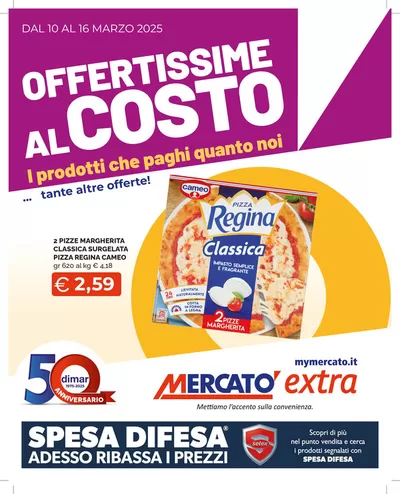 Volantino Mercatò Extra a Caramagna Piemonte | Offertissime al costo | 10/3/2025 - 16/3/2025