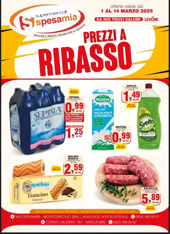 Volantino Supermercati Spesa Mia a Airola | Prezzi a ribasso | 1/3/2025 - 14/3/2025