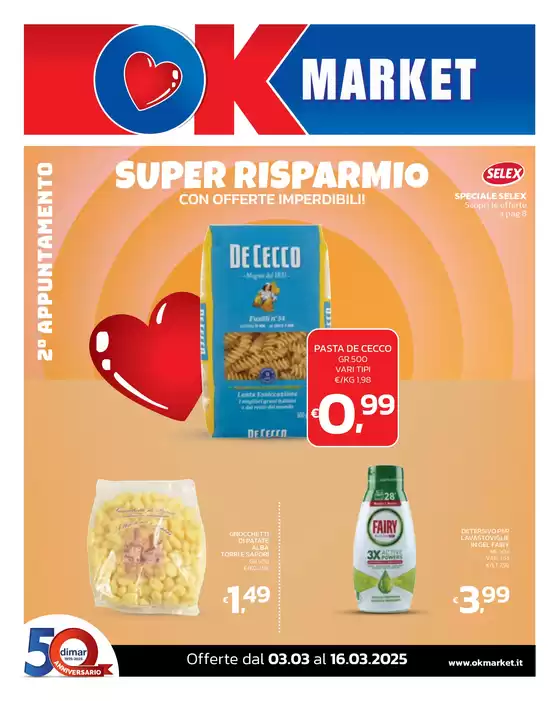 Volantino Ok Market a Savona | Super risparmio | 3/3/2025 - 16/3/2025