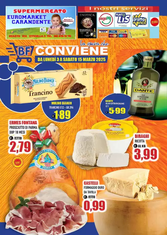 Volantino Euromarket Carandente a Quarto | La spesa che conviene  | 3/3/2025 - 15/3/2025