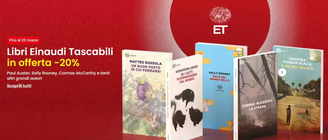 Volantino LaFeltrinelli a Livorno | Libri einaudi tascabili | 3/3/2025 - 23/3/2025