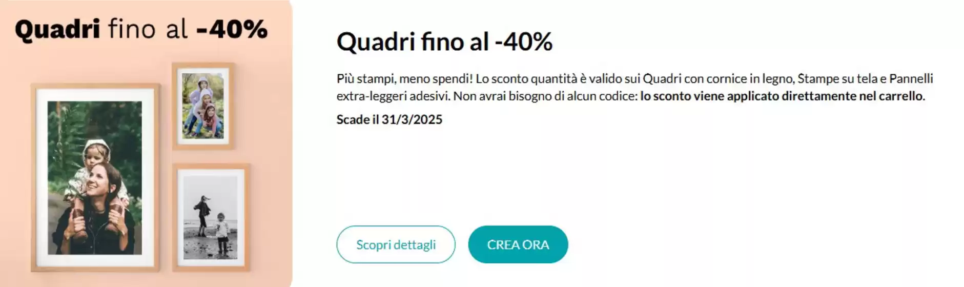 Volantino PhotoSì a Scandiano | Quadri fino al -40% | 3/3/2025 - 31/3/2025