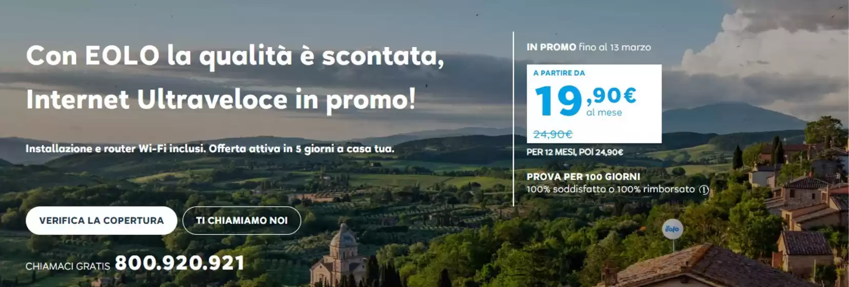 Volantino Eolo a Brignano Gera d'Adda | Con EOLO la qualità è scontata, Internet Ultraveloce in promo! | 3/3/2025 - 13/3/2025