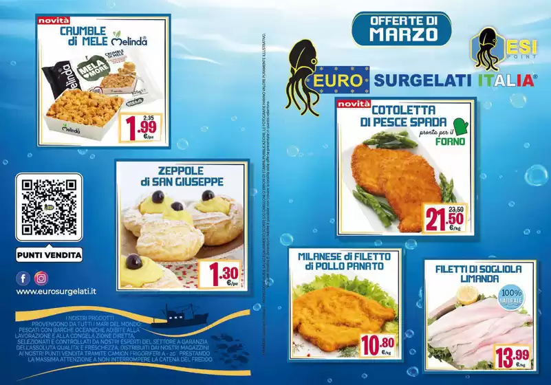 Volantino Eurosurgelati Italia a Scurcola Marsicana | Offerte di marzo  | 3/3/2025 - 31/3/2025