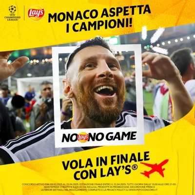 Offerte di Iper e super a San Giovanni Rotondo | Vola in finale con Lay's! in Lay's | 5/3/2025 - 20/4/2025