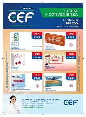 Offerte di Salute e Benessere a San Giovanni Rotondo | Le offerte di Marzo in CEF La Farmacia Italiana | 4/3/2025 - 31/3/2025