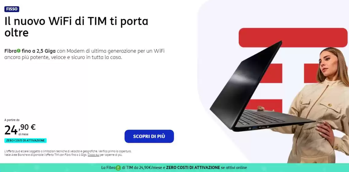 Volantino TIM a San Giorgio a Cremano | Il nuovo WiFi di TIM ti porta oltre | 4/3/2025 - 31/3/2025