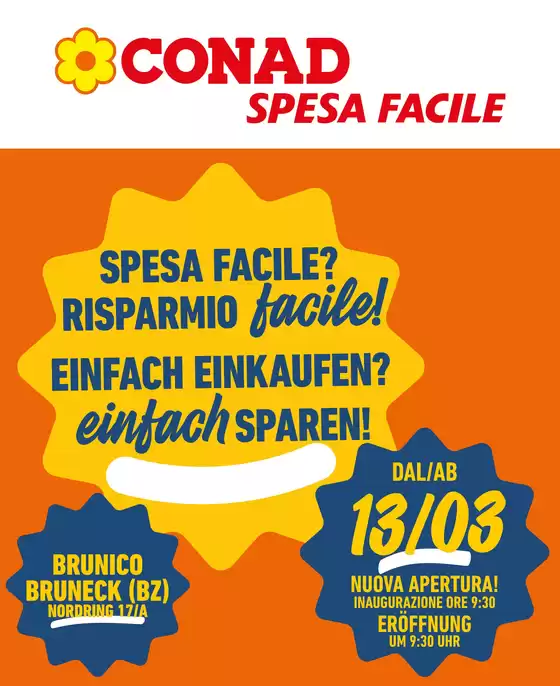 Volantino Spesa Facile a Brunico | FACILE è niedrigen preis auf jeden preis | 13/3/2025 - 31/3/2025