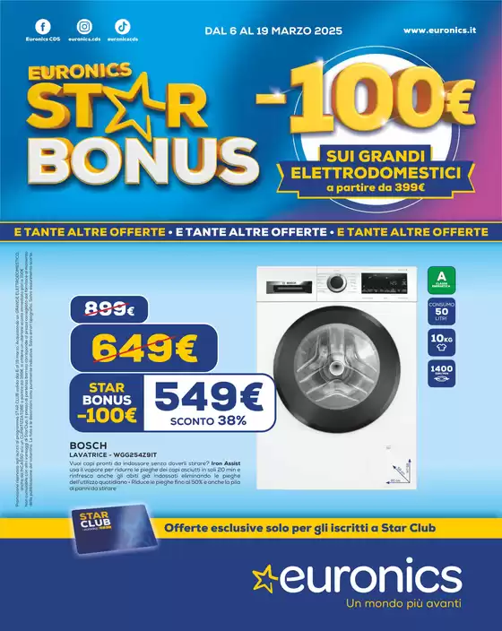 Volantino Euronics a Cecina | Star Bonus | 6/3/2025 - 19/3/2025