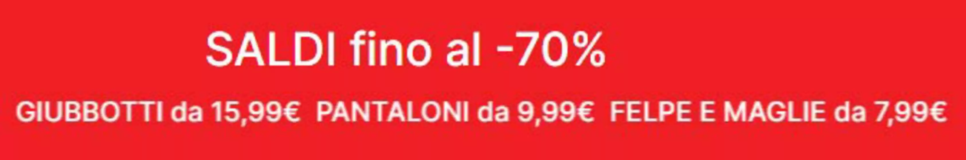 Volantino Terranova a Pieve Fissiraga | Saldi fino al -70% | 5/3/2025 - 31/3/2025