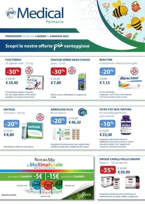 Offerte di Salute e Benessere a Grandate | Scopri le nostre offerte piu vantaggiose in + Medical Parafarmacia | 5/3/2025 - 6/5/2025