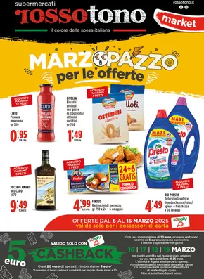 Offerte di Iper e super a Bitonto | Marzo pazzo in Supermercati Rossotono Market | 6/3/2025 - 15/3/2025