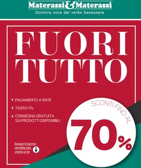 Offerte di Arredamento a Arzachena | Fuori Tutto in Materassi & Materassi | 6/3/2025 - 31/3/2025