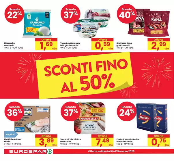 Volantino Eurospar a Rovereto | Sconti fino al 50%  | 6/3/2025 - 19/3/2025