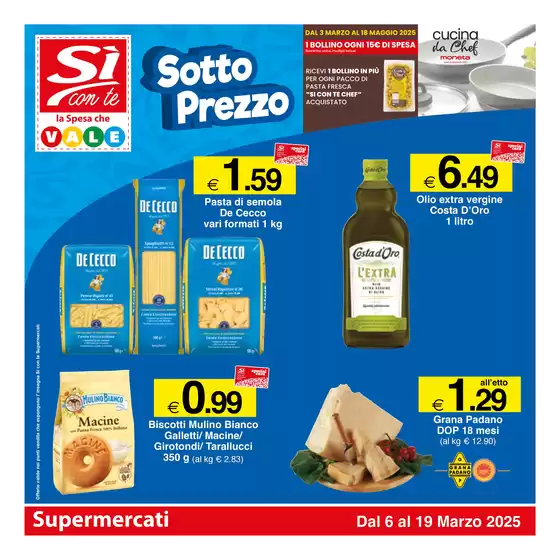 Volantino Si con te supermercati a San Benedetto del Tronto | Sotto Prezzo | 6/3/2025 - 19/3/2025